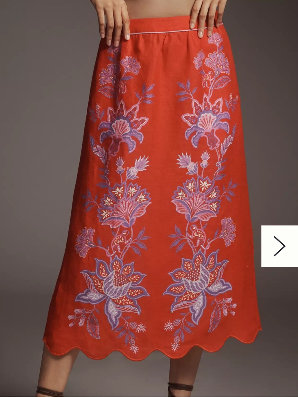 Porcelain Garden Midi Skirt